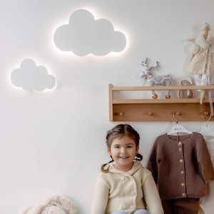 Set of 2, Cloud Night Lighting, Kids Room Wall Lamp, Baby Bedroom Decor