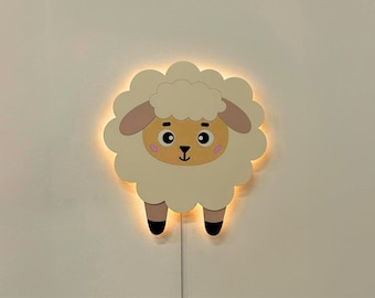 Sheep Night Light - Handmade Nursery Lamp - Perfect Birthday Gift for Kids - Cozy Bedroom Decor - Soft Glow Nightlight