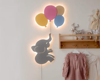 Piccole luci a LED colorate a forma di elefante, illuminazione notturna, decorazione per camera da letto, 7 colori