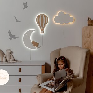 Led Night Light, Cloud Nursery Wall Light, Cloud Light, Cloud Night Light, Baby Room Decor, Christmas Gift, Baby Night Light, Gift For Kids image 6