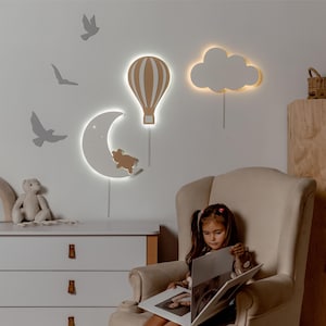 Led Night Light, Cloud Nursery Wall Light, Cloud Light, Cloud Night Light, Baby Room Decor, Christmas Gift, Baby Night Light, Gift For Kids image 1
