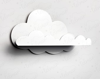 Estante de pared decorativo con forma de nube para habitación infantil: una solución de almacenamiento funcional y bonita para organizar la habitación del bebé, la guardería y el dormitorio de los niños pequeños.