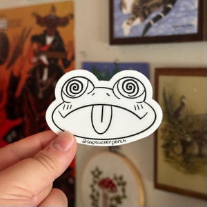 Sticker imperméable Dizzy Frog