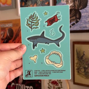 Haifisch Stickerbogen
