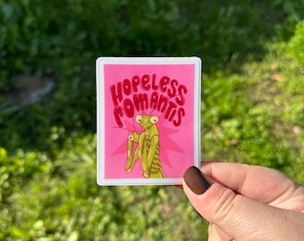 Praying Mantis Waterproof Sticker (Clear)