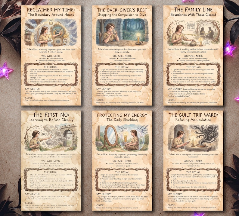 Healthy Boundaries — Self-Respect Printable Ritual Cards image 3