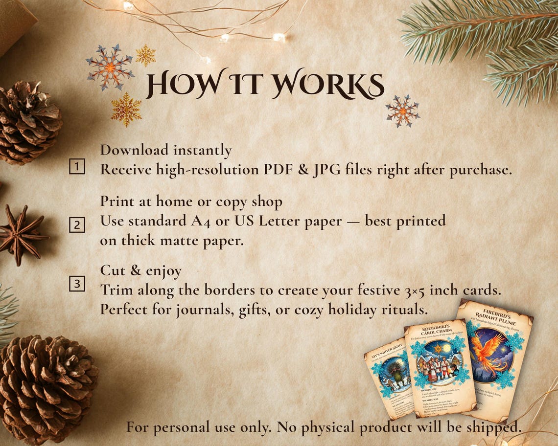 Slavic Winter Spell Cards – Printable Folklore Magic Collection - Etsy