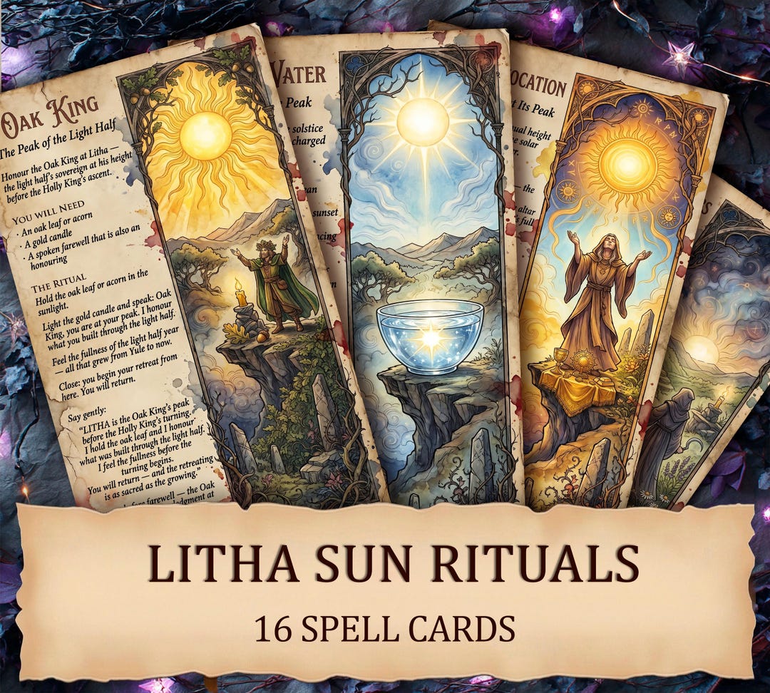 Midsummer Rituals Litha Sun Rituals - Printable Midsummer Solstice Sabbat Ritual Cards - Etsy