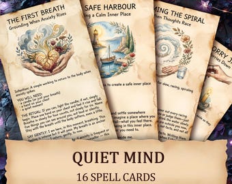 Anxiety Relief and Calm — Grounding Printable Ritual Cards
