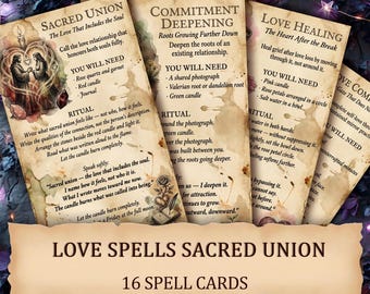 Love Spells Vol 3 — Sacred Union Printable Ritual Cards
