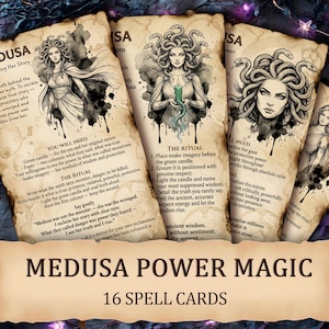 Medusa Ritual Cards Printable • Empowerment Rituals for Reclaiming Witch Altar