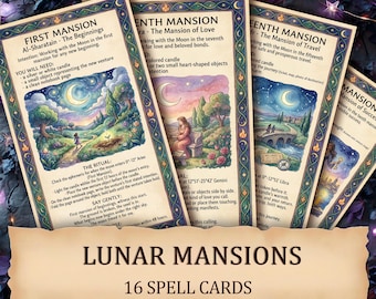 Astrology Vol 3 — Lunar Mansions and Moon Houses Printable Ritual Cards
