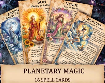 Astrology Vol 2 — Planetary Magic Printable Ritual Cards