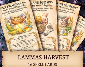 Lughnasadh Vol 2 — Lammas Harvest Printable Spell Cards