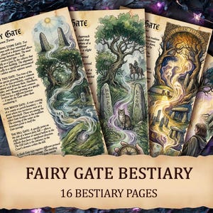 Bestiariusz Bramy Wróżek | Karty Rytualne Threshold Grimoire do Wydruku