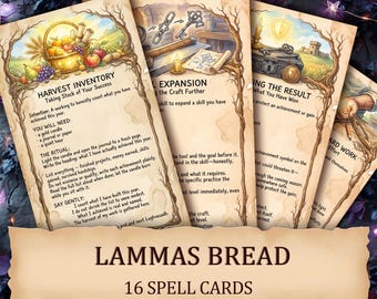 Lughnasadh Vol 3 — Advanced Lammas and Bread Magic Printable Spell Cards