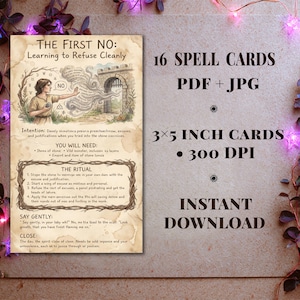 Healthy Boundaries — Self-Respect Printable Ritual Cards image 2