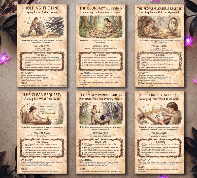 Healthy Boundaries — Self-Respect Printable Ritual Cards image 4
