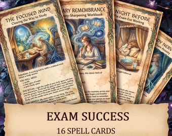 Exam and Study Success — Focus Printable Ritual Cards