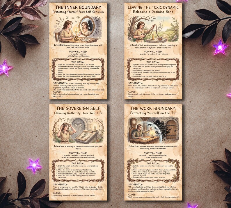 Healthy Boundaries — Self-Respect Printable Ritual Cards image 5