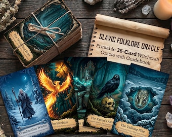 Slavic Folklore Oracle — 36-Card Printable Oracle Deck with Guidebook