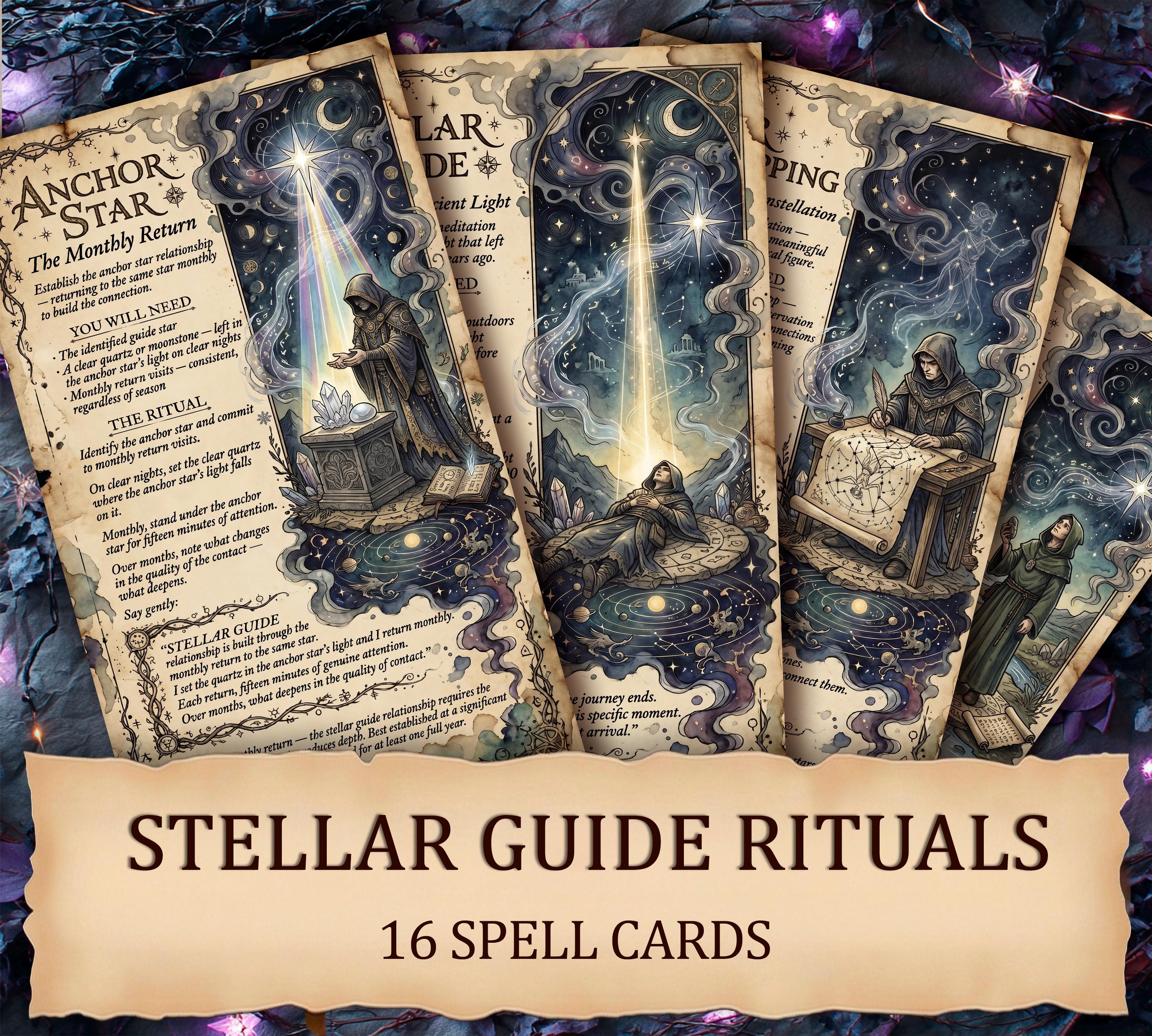 Star For Rituals Stellar Guide Rituals - Printable Star Magic Divination Ritual Cards - Etsy