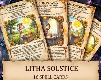 Litha Vol 2 — Midsummer Solstice Printable Spell Cards