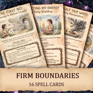 Healthy Boundaries — Self-Respect Printable Ritual Cards image 1
