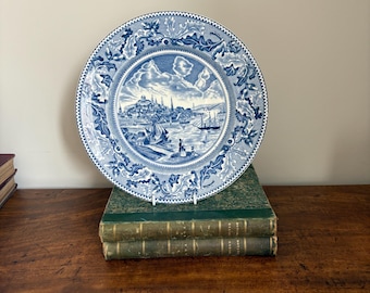 Vintage Johnson Bros plate in their series  ‘Historic America’ - titled “View of Boston”.  Perfect condition