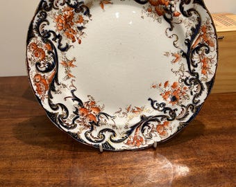 Rare, Antique decorative plate by Stoke Pottery pattern ‘Melrose’ dating from the early 1900’s.  Good Condition.