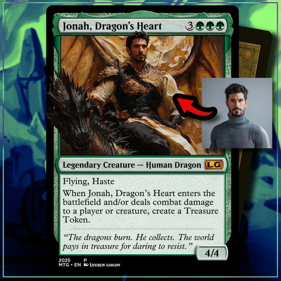 MTG Custom Magic the Gathering Personalized Handmade Card 2.5x3.5" Father's  Day Gift Couples Anniversary Brother Friend Familly Dad 9 18pc - Etsy