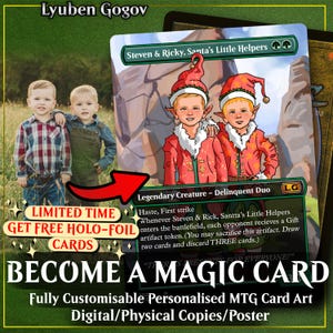 MTGカスタムカード x9、マジック：ザ・ギャザリングイラストアートコミッション 2.5x3.5インチ 友人、誕生日、記念日、ペット、家族、父の日のギフトアイデア