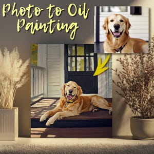 Dibujo de mascota a medida a partir de una foto, pintura al óleo familiar, ilustración conmemorativa personalizada, póster de familia y amigos en lienzo.