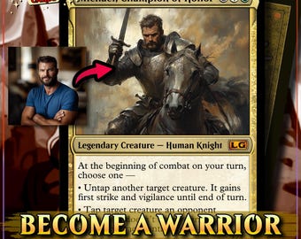 Personalized MTG card Custom Magic The Gathering Handmade card 2.5x3.5&quot; father&#39;s day gift couple anniversary brother friend familly dad 9/18