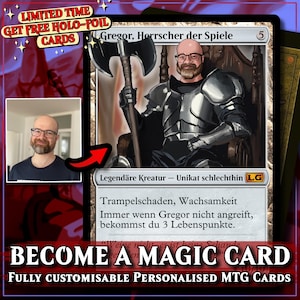 Aangepaste Magic The Gathering Giant Card POSTER print MTG-kaarten illustratie kunst commissie 27 x 38" 35 x 49" verjaardag familie cadeau idee vader