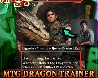 MTG Personalized Handmade card Custom Magic The Gathering 2.5x3.5" father's day gift couples anniversary brother friend familly dad 9 18pc