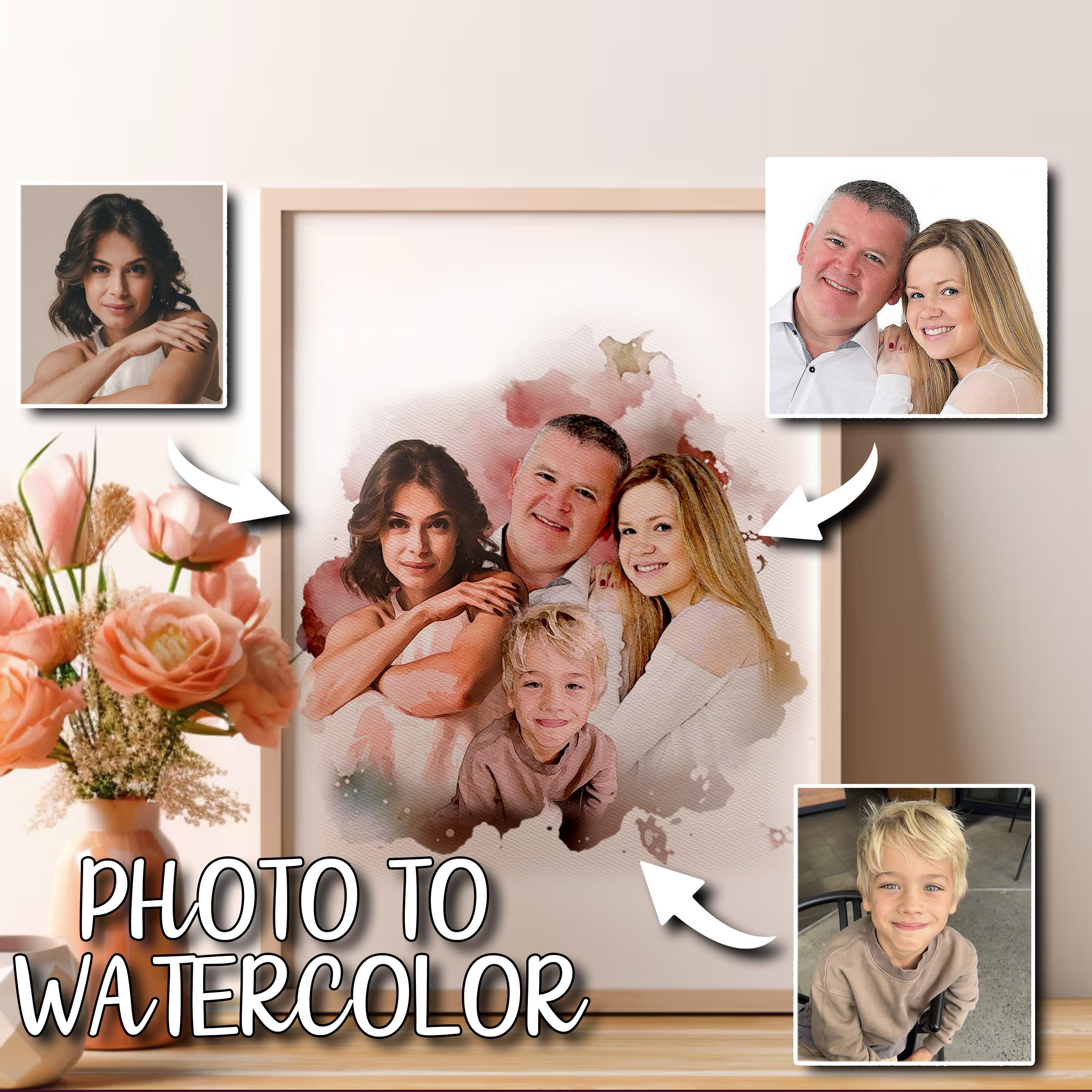 両親へのカスタム記念アートワークギフト、写真からパーソナライズされ