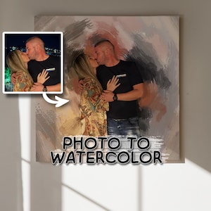 Pintura personalizada para entes queridos, presentes comemorativos personalizados, impressão de fotos de retrato, pôster de lona, ilustração, comissão de arte, dia dos namorados