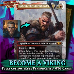 Carte faite main personnalisée MTG Magic The Gathering 2,5 x 3,5 pouces cadeau fête des pères couples anniversaire frère ami famille papa 9 18 pc