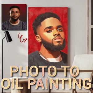 Aangepaste olieverfschilderij familietekening van foto, gepersonaliseerde herdenkingsmonument illustratie, vriend op poster, geliefde kinderen op canvas cadeau