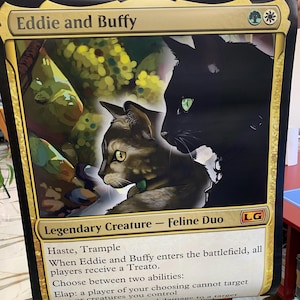 Póster de tarjeta gigante MTG Impresión de tarjetas personalizadas Ilustración de Magic The Gathering Encargo de arte 27x38" 35x49" Regalos de San Valentín Parejas Familia