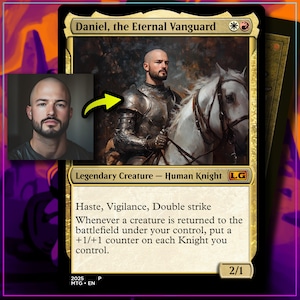MTG Custom Magic The Gathering biglietto personalizzato fatto a mano 2,5x3,5" regalo per la festa del papà coppie anniversario fratello amico famiglia papà 9 18 pz