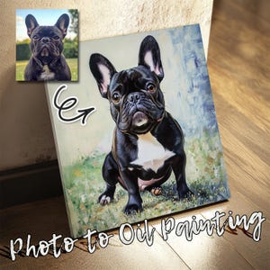 Custom Loved Pets op canvas cadeau, olieverfschilderij familietekening van foto, gepersonaliseerde herdenkings illustratie, vriend op poster