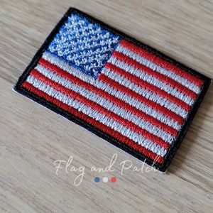 Patch écusson drapeau de pays USA Americain 5cm dos thermocollant image 4