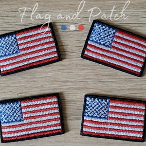 Patch écusson drapeau de pays USA Americain 5cm dos thermocollant image 1