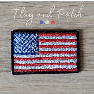 Patch écusson drapeau de pays USA Americain 5cm dos thermocollant image 2