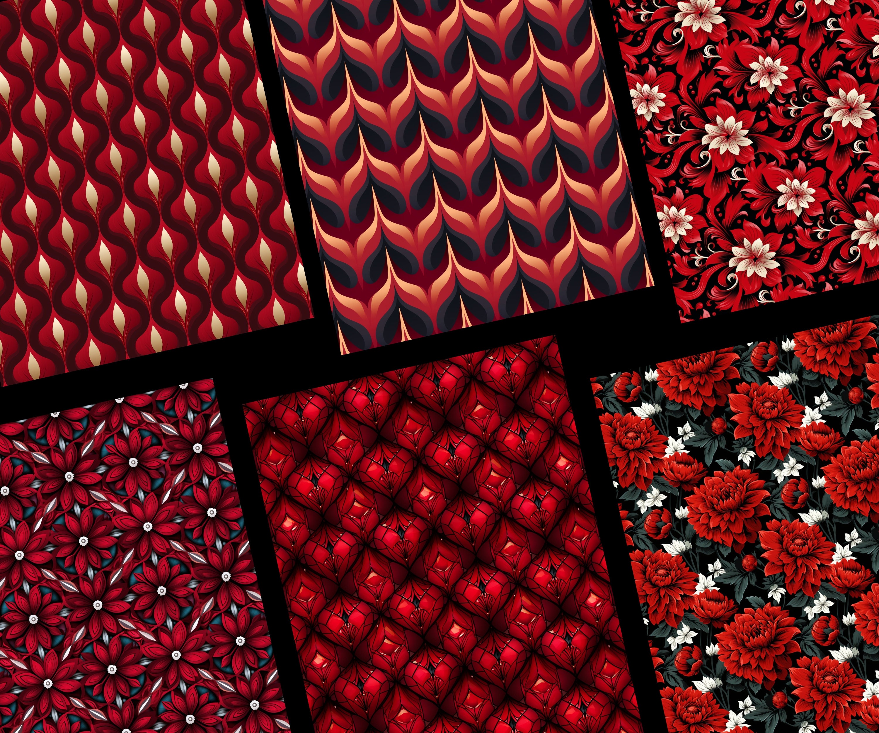 Moulin Rouge Patterns, 20 Valentine's Day Seamless Digital Papers ...