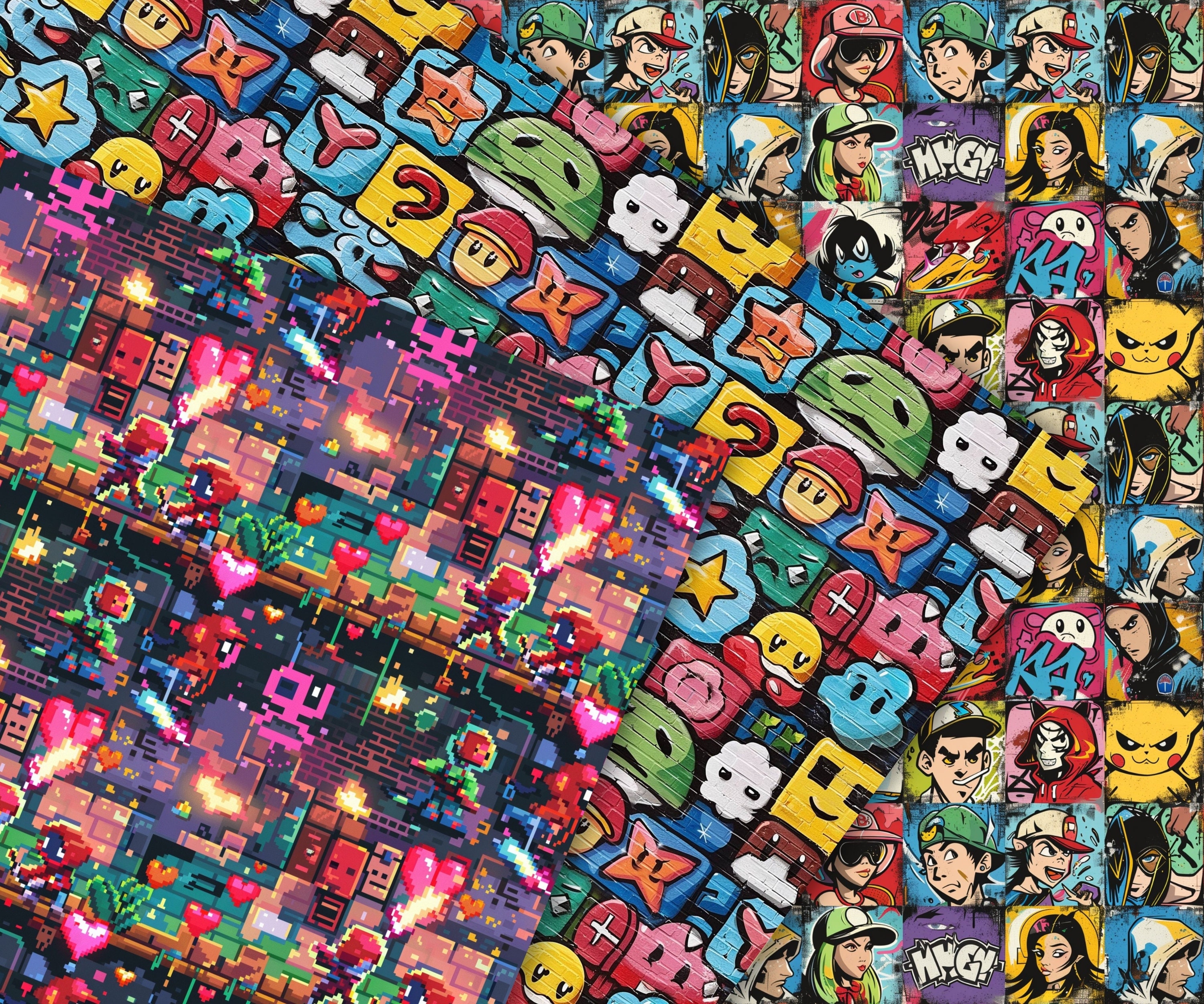 Switch Gamer Pattern Retro Gamer Seamless Patterns, 22 Gamer Digital Papers, Graffiti ...