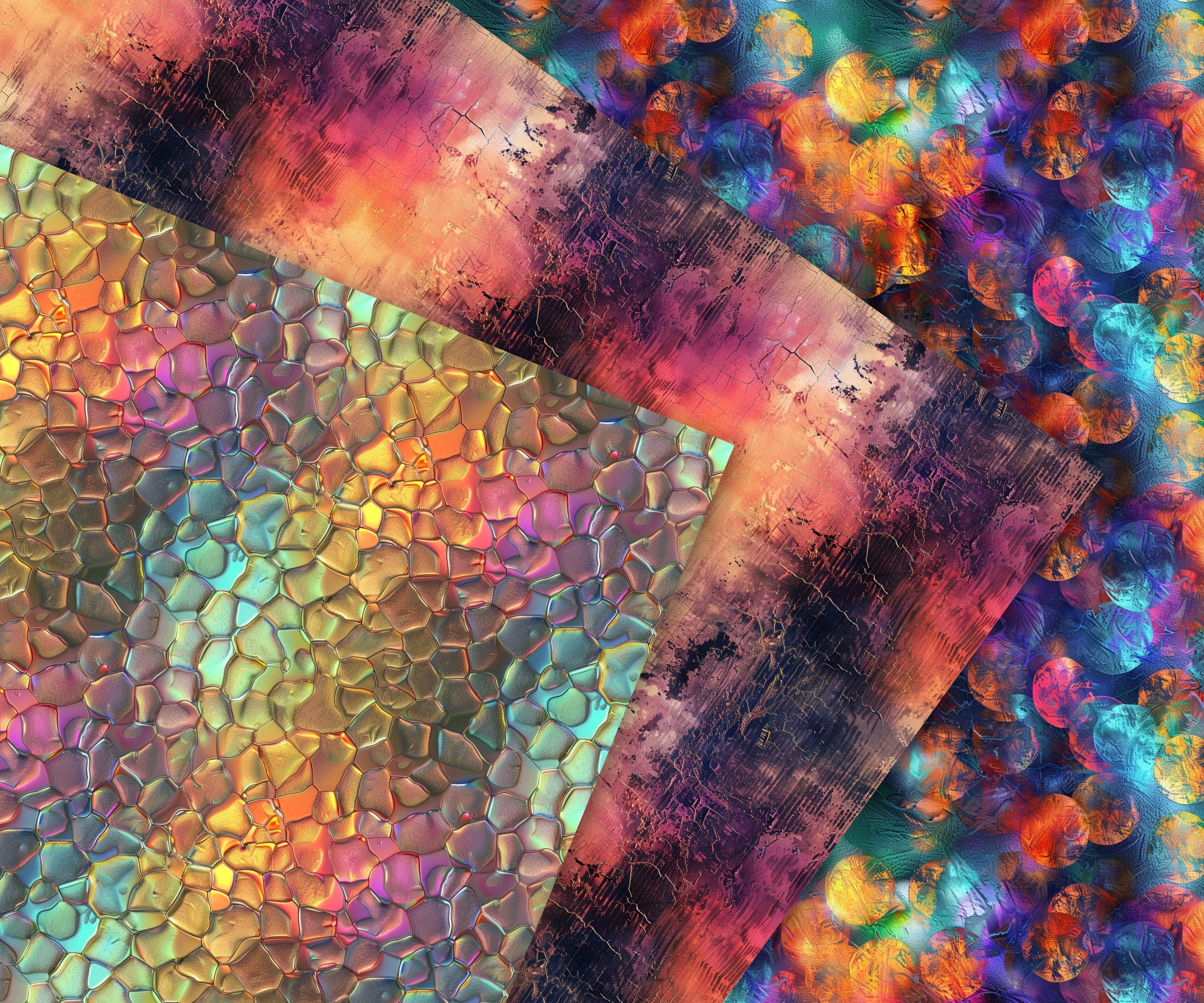 Irisidescent Pattern Iridescent Patterns, 24 Colourful Iridescent Seamless Digital Papers ...