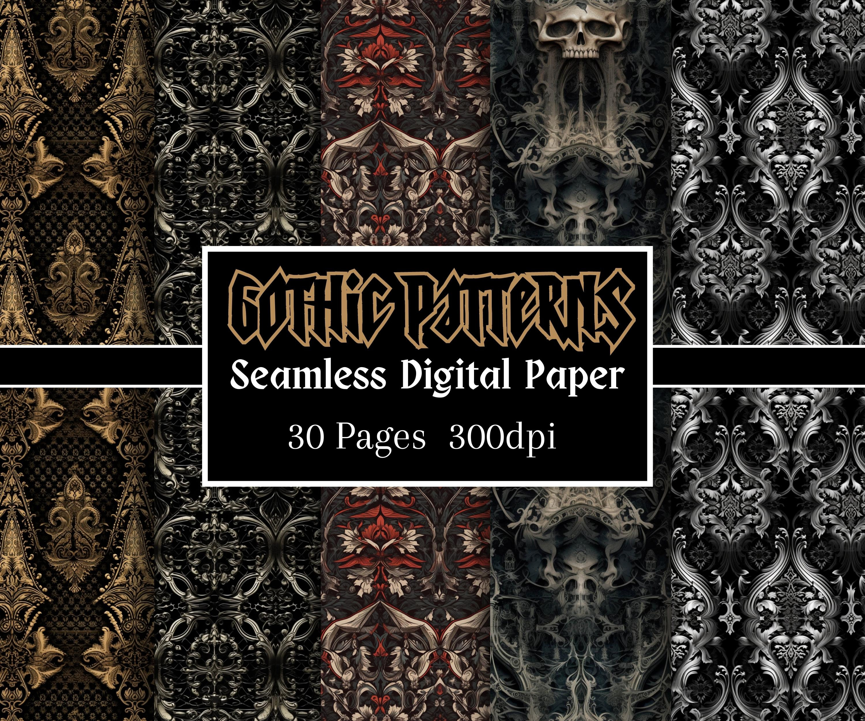 Gothic Patterns Seamless Digital Pattern Pack of 30 Digital - Etsy